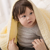 Muslin Bath Towel (6-layered) | Set of 2 (Yellow & White)